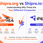 Shipra.org vs Shipra.io comparison showing two different companies with separate ownership, services, operations, and business objectives.